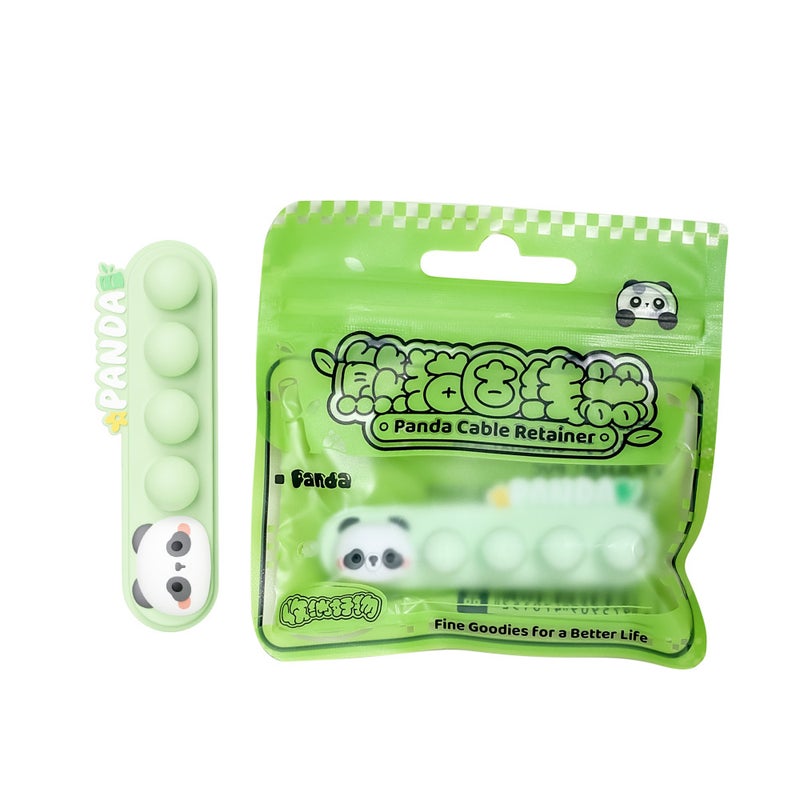Panda Wire Organizer Cute Wall Patch Data Cable Holder Silicone Wire Organizer Storage Hub - Image 4